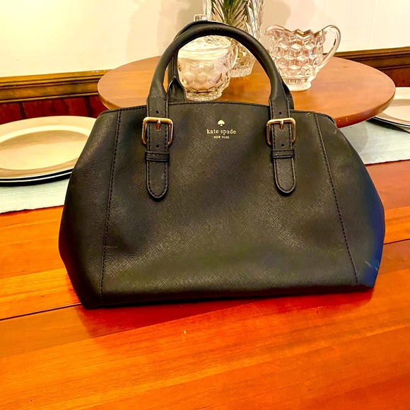 Kate Spade black satchel handbag. - Picture 1 of 5